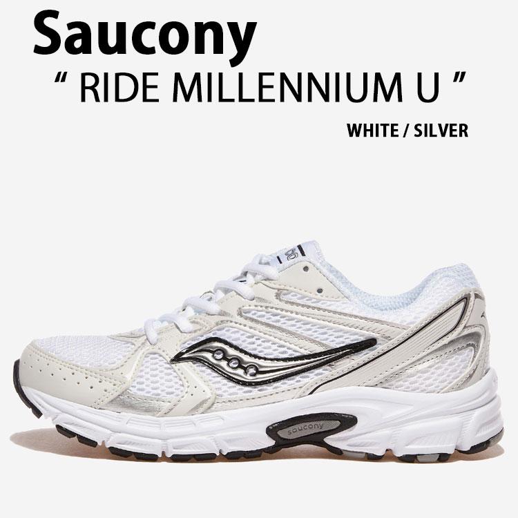 Saucony サッカニー スニーカー RIDE MILLENNIUM U S70812-5 WHITE SILVER シューズ ライド ミレニアム ホワイト シルバー メンズ レディース Saucony（サッカニー） スニーカー RIDE MILLENNIUM U S70812-5 WHITE