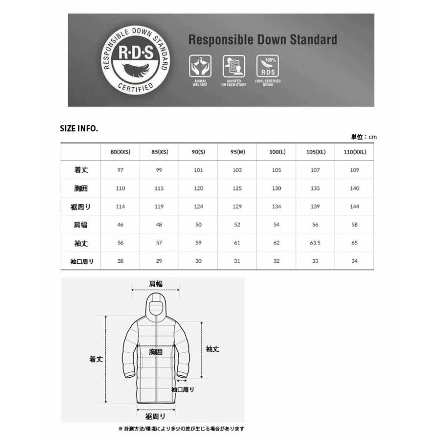 THE NORTH FACE ノースフェイス ダウンジャケット コート ACTION TECH DOWN COAT ロングダウン BLACK WHITE BEIGE ロングコート ベンチコート NC1DP50J/K/L/Mの画像