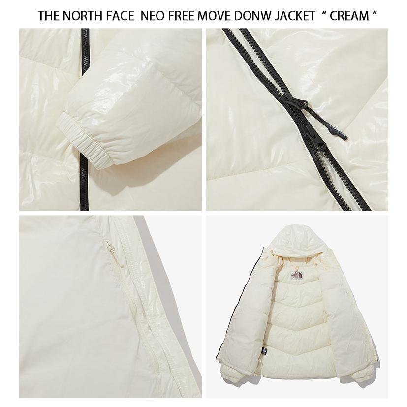 THE NORTH FACE ノースフェイス ダウンジャケット NEO FREE MOVE DOWN JACKET ルーズフィット 光沢 グロッシーダウン BLACK CREAM フード一体型 NJ1DP53K/J｜snkrs-aclo｜09