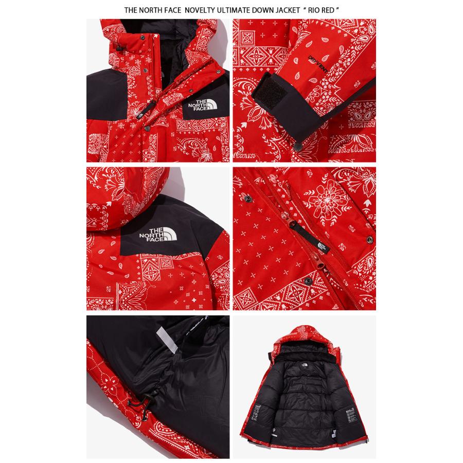 THE NORTH FACE ノースフェイス ダウンジャケット NOVELTY ULTIMATE DOWN JACKET ダウン ジャケット ペイスリー柄 BLACK RED メンズ レディース NJ2DN63A/B｜snkrs-aclo｜07