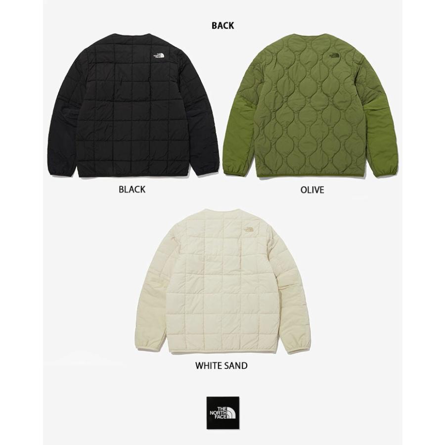 THE NORTH FACE ノースフェイス カーディガン ジャケット CAMPER V CARDIGAN キルティングジャケット ノーカラージャケット SAND SHELL BLACK OLIVE NJ3NP60｜snkrs-aclo｜06