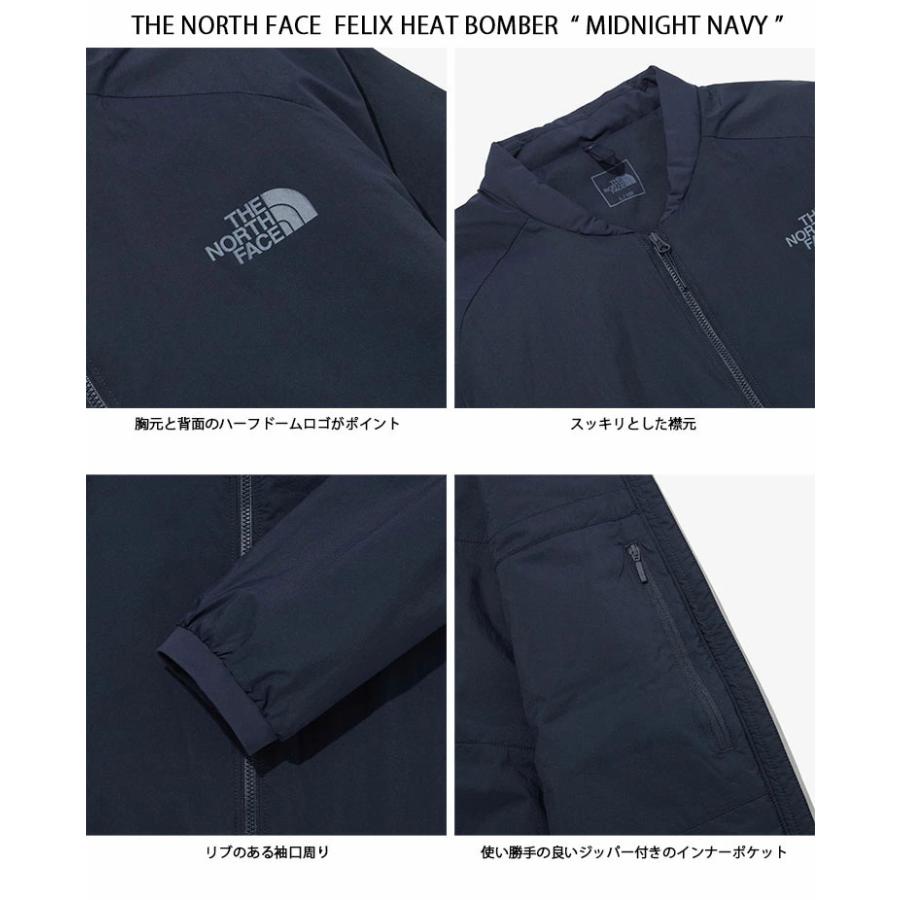 THE NORTH FACE ノースフェイス ボンバージャケット FELIX HEAT BOMBER ブルゾン ジャケット MA-1 パディングジャケット BLACK BEIGE NAVY NJ3NP72A/B/C｜snkrs-aclo｜07