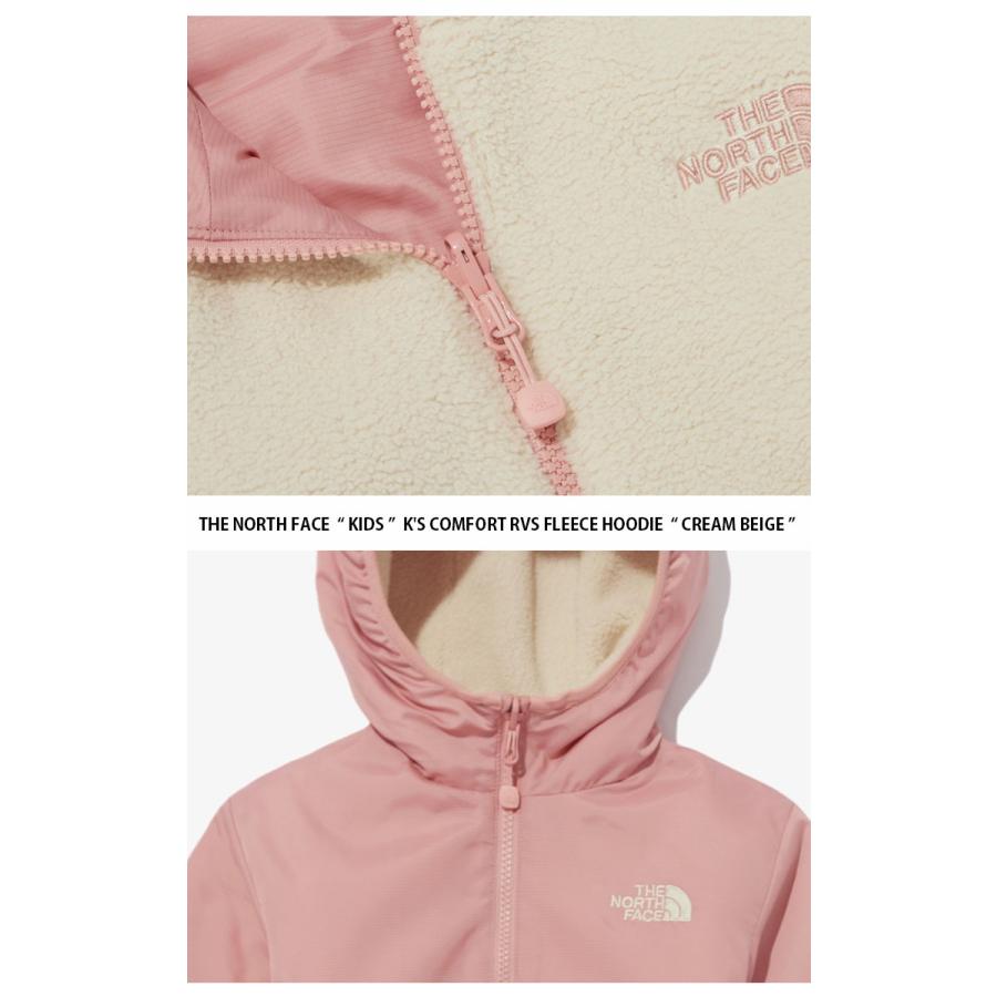 THE NORTH FACE ノースフェイス キッズ フリースジャケット K'S COMFORT RVS FLEECE HOODIE コンフォート リバーシブル フリース フーディ 子供用 NJ4FN59S/T｜snkrs-aclo｜02