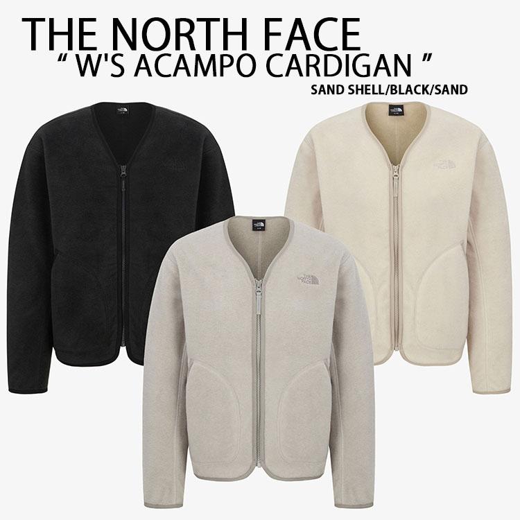 最終⚡️韓国★ノースフェイス アカンポ カーディガン フリース ノーカラー S THE NORTH FACE（ザ ノースフェイス） ノースフェイス レディース