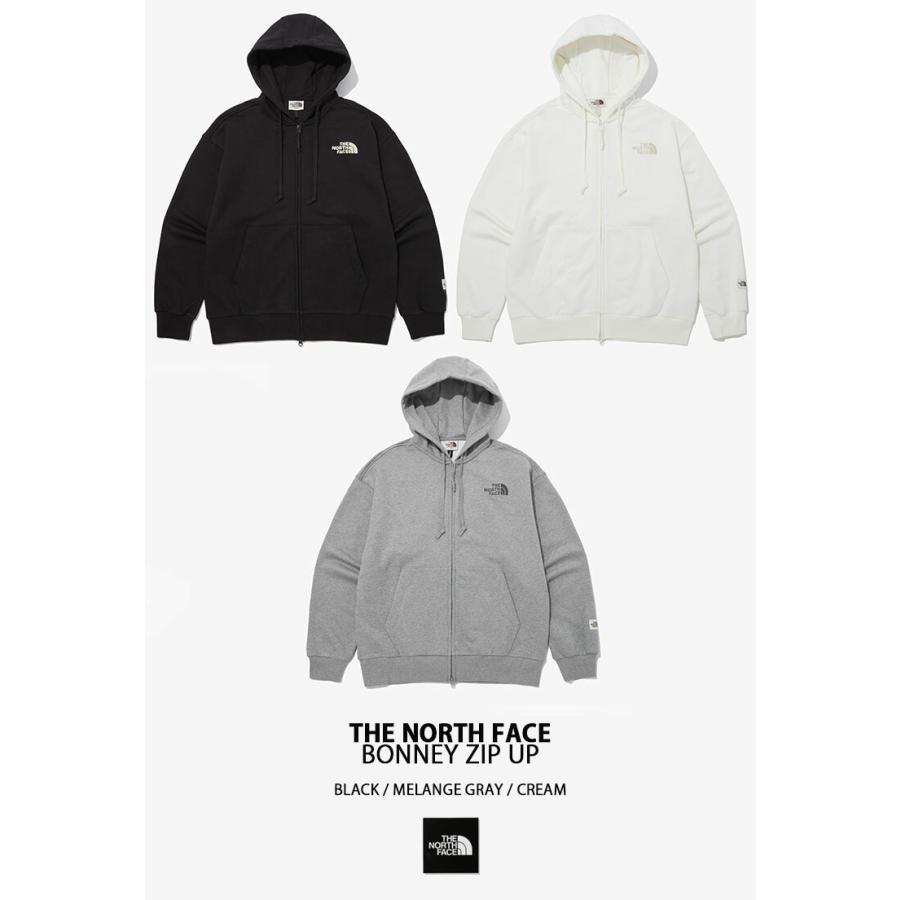 THE NORTH FACE ノースフェイス パーカー BONNEY ZIP UP フルジップパーカー スウェットパーカー フーディー BLACK  GRAY CREAM ダブルジッパー NJ5JP51K/J/L