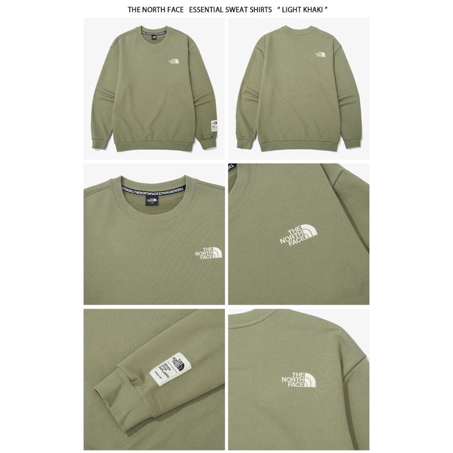 THE NORTH FACE ノースフェイス スウェット ESSENTIAL SWEATSHIRTS エッセンシャル スウェットシャツ トレーナー OATMEAL GRAY BLACK KHAKI  NM5MN55｜snkrs-aclo｜06