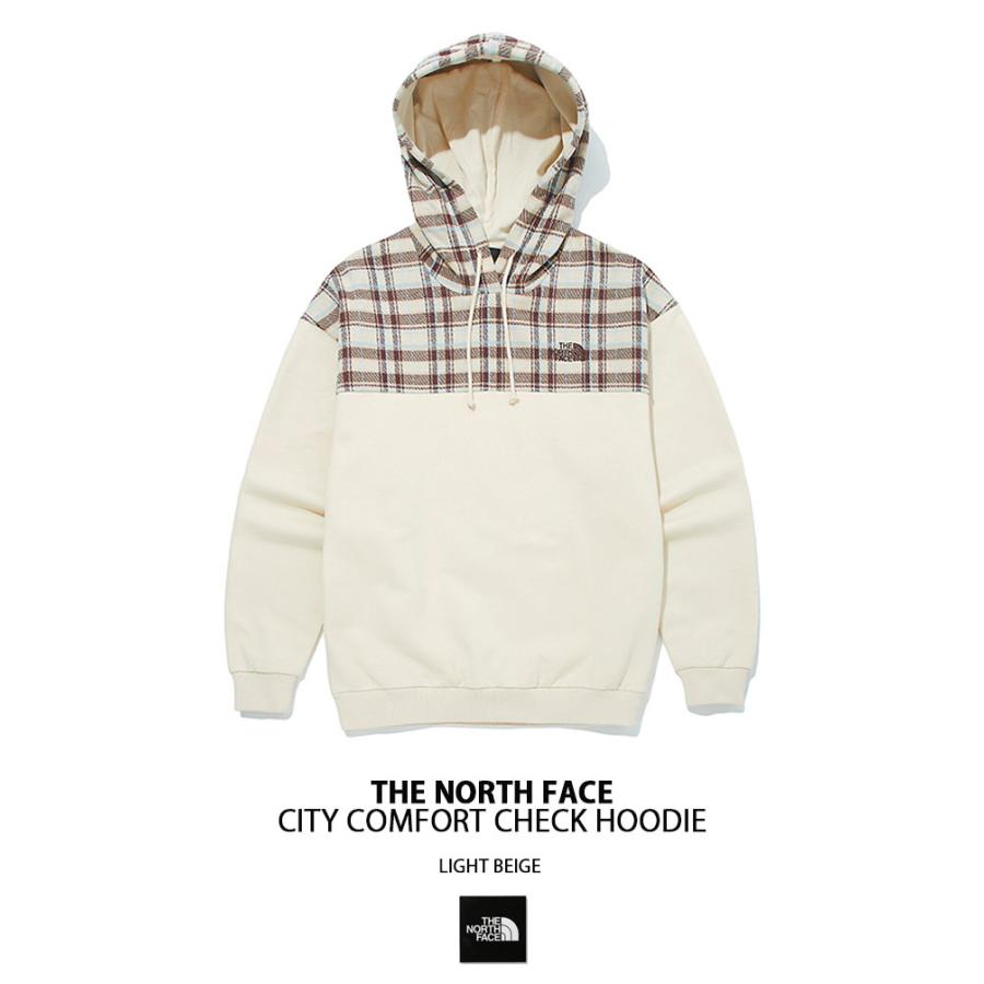 THE NORTH FACE ノースフェイス パーカー CITY COMFORT CHECK HOODIE チェック フーディー プルオーバーパーカー LIGHT BEIGE チェック柄 ベージュ NM5PM10A｜snkrs-aclo｜03