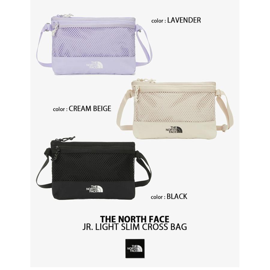 THE NORTH FACE ノースフェイス キッズバッグ ジュニアバッグ JR. LIGHT SLIM CROSS BAG クロスバッグ 肩掛けバッグ BLACK CREAM LAVENDER NN2PR02R/S/T_4