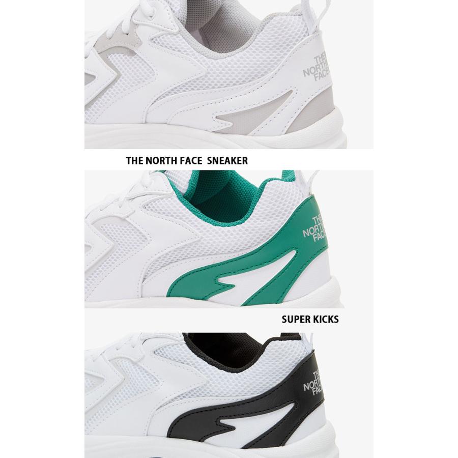 THE NORTH FACE ノースフェイス スニーカー SUPER KICKS ランニングシューズ WHITE OFFWHITE GREEN BLACK ライフスタイルシューズ ロゴ ストリート NS97P02N/O/P｜snkrs-aclo｜06