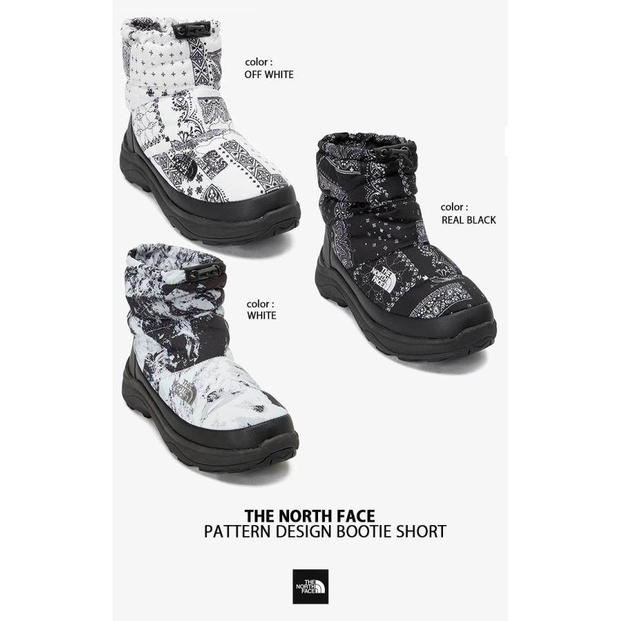 THE NORTH FACE ノースフェイス ショートブーツ BOOTIE SHORT DESIGAN PATTERN BLACK WHITE ダウンブーツ ブーツ ブーティ ペイズリー柄 ショート NS99N53B/C/D｜snkrs-aclo｜02