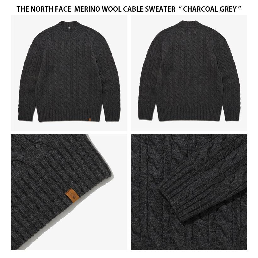 【タグ付き】ノースフェイス メリノウール ニット セーター チャコールグレーXL THE NORTH FACE（ザ ノースフェイス） ノースフェイス ニット MERINO