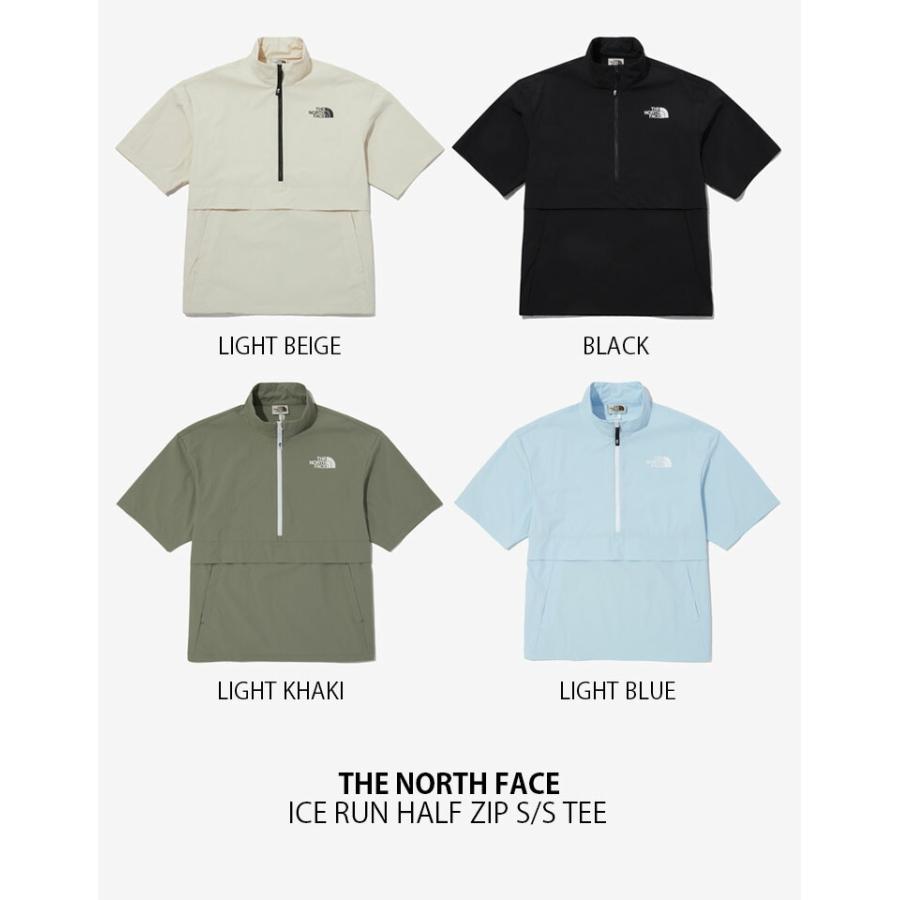 THE NORTH FACE ノースフェイス Tシャツ ICE RUN HALF ZIP S/S TEE アイス ラン ハーフ ジップ ティーシャツ 半袖 ロゴ メンズ レディース NT7KP01J/K/L/M｜snkrs-aclo｜07