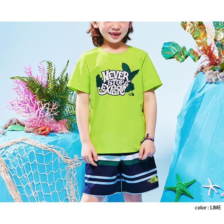 THE NORTH FACE ノースフェイス キッズ セットアップ K'S SUMMER DIVE WATER SET Tシャツ 水着 ハーフパンツ  UVカット 冷感素材 インナーパンツ付き NT7UP14V/T