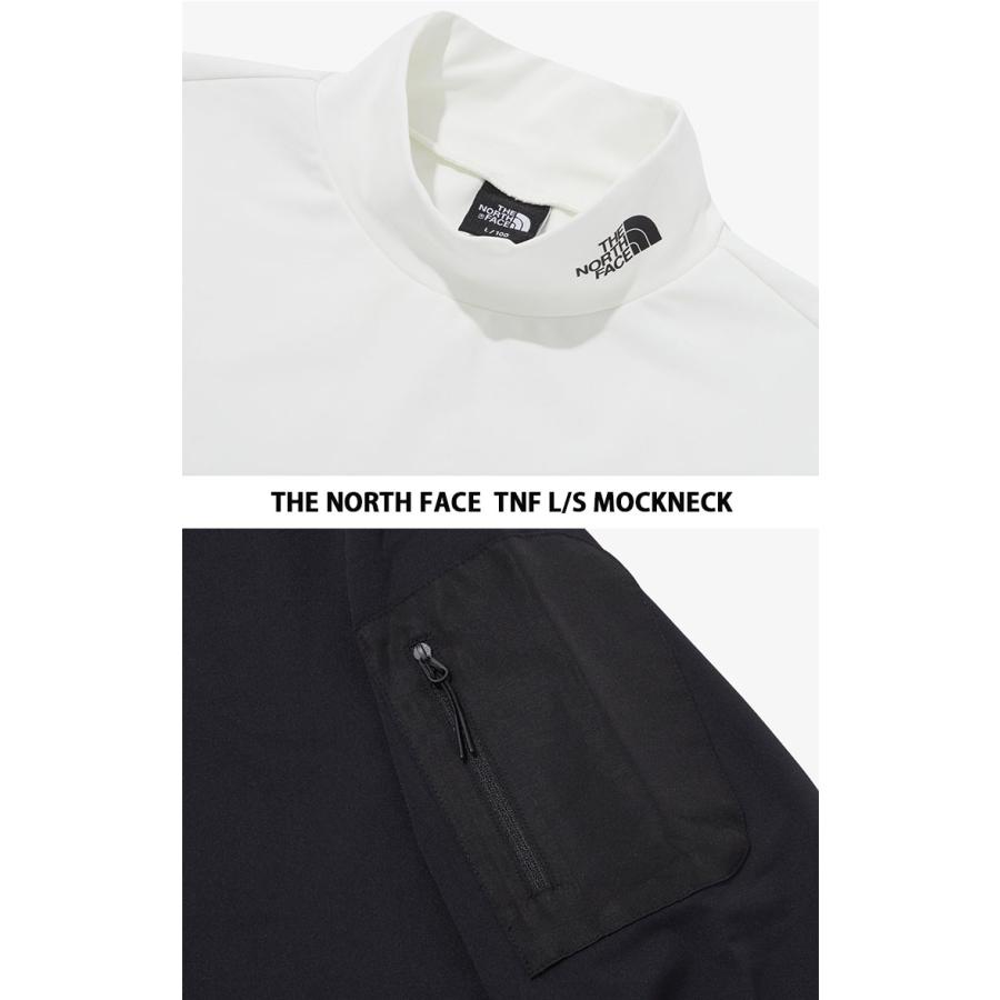 THE NORTH FACE ノースフェイス モックネック Tシャツ TNF L/S MOCKNECK ロンT カットソー BLACK WHITE ポケット付き 長袖 ロングスリーブ ロゴ NT7XP60A/B｜snkrs-aclo｜05