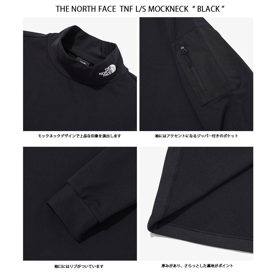 THE NORTH FACE ノースフェイス モックネック Tシャツ TNF L/S MOCKNECK ロンT カットソー BLACK WHITE ポケット付き 長袖 ロングスリーブ ロゴ NT7XP60A/B｜snkrs-aclo｜06
