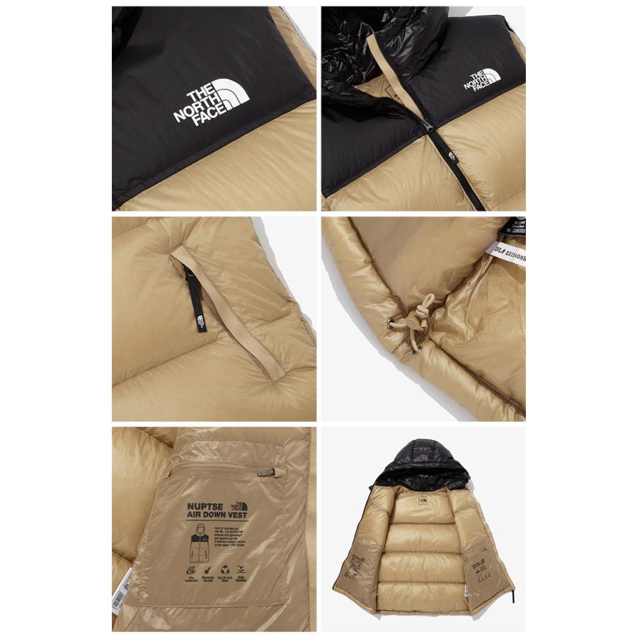 THE NORTH FACE ノースフェイス ダウンベスト M'S 1996 NUPTSE AIR DOWN VEST ヌプシ ベスト BLACK BEIGE CHARCOAL スタンドネック ロゴ NV1DQ50A/B/C｜snkrs-aclo｜10