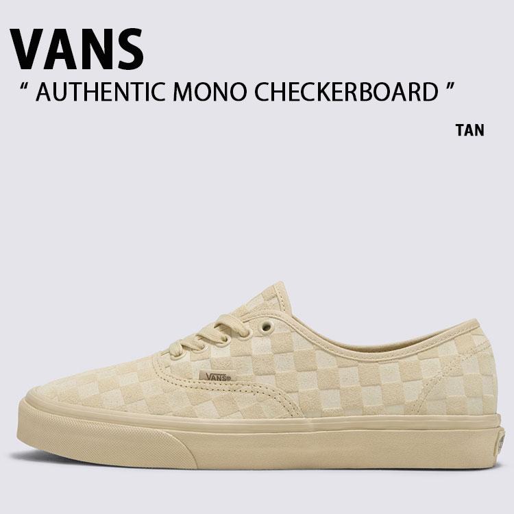 VANS バンズ スニーカー AUTHENTIC MONO CHECKERBOARD TAN VANS バンズ スニーカー AUTHENTIC MONO CHECKERBOARD TAN