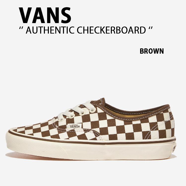 VANS バンズ スニーカー  AUTHENTIC CHECKERBOARD BROWN VN000BW5BRO オーセンティック チェッカーボード ブラウン メンズ レディース VANS（ヴァンズ） バンズ スニーカー AUTHENTIC CHECKERBOARD BROWN