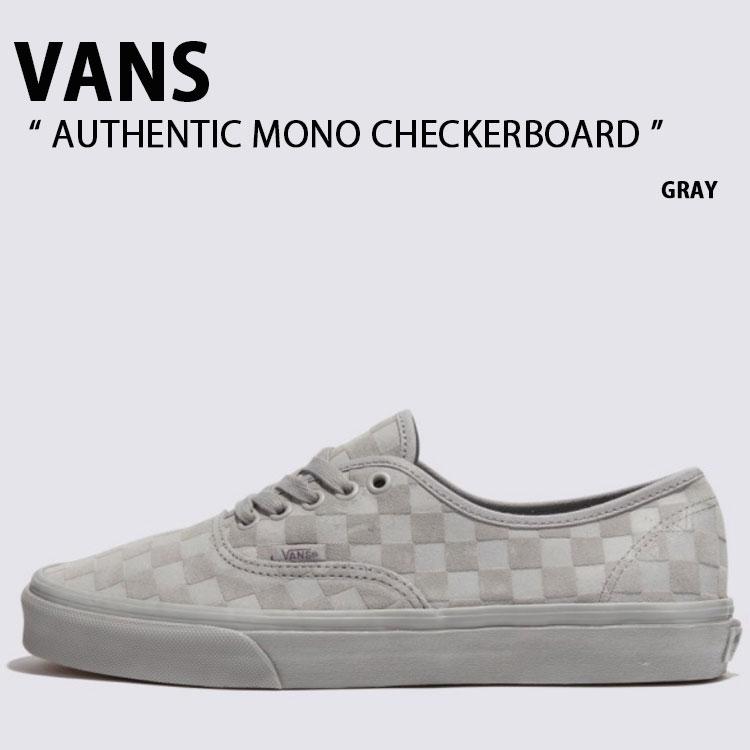 VANS バンズ スニーカー AUTHENTIC MONO CHECKERBOARD GRAY