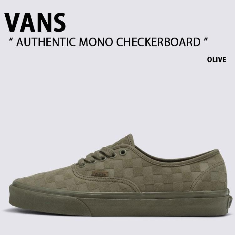 VANS バンズ スニーカー AUTHENTIC MONO CHECKERBOARD OLIVE VANS バンズ スニーカー AUTHENTIC MONO CHECKERBOARD OLIVE