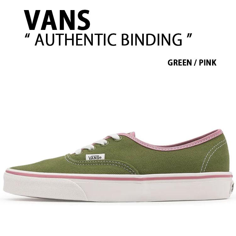 VANS バンズ スニーカー  AUTHENTIC BINDING GREEN PINK VN0A2Z3ZBOC オーセンティック ビンディング グリーン ピンク メンズ レディース 男性用 女性用 VANS（ヴァンズ） バンズ スニーカー AUTHENTIC BINDING GREEN PINK