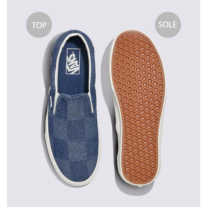 VANS バンズ スニーカー CLASSIC SLIP-ON DENIM CHECK NAVY