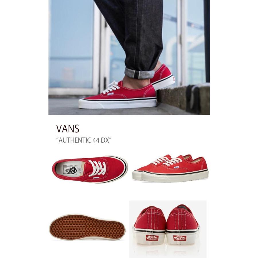 VANS バンズ スニーカー AUTHENTIC 44 DX RACING RED オーセンティック44デラックス レイシングレッド ヴァンズ シューズ VN0A38ENMR9｜snkrs-aclo｜02