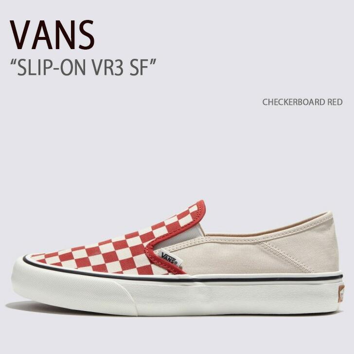 VANS バンズ スニーカー SLIP-ON VR3 SF CHECKERBOARD RED VANS バンズ スニーカー SLIP-ON VR3 SF CHECKERBOARD RED