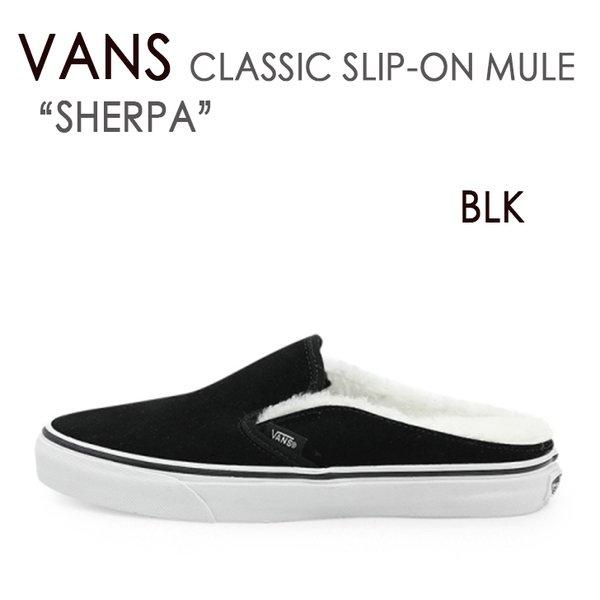VANS スニーカー CLASSIC SLIP-ON MULE BLACK フリース SHERPA スVN0A4P3UTC6 VANS（ヴァンズ） スニーカー バンズ CLASSIC SLIP-ON MULE BLACK