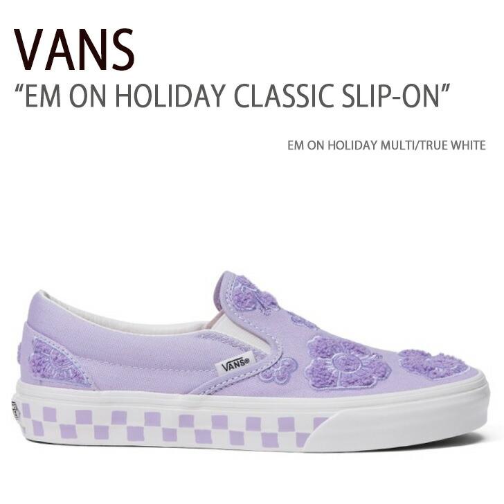 VANS スニーカー CLASSIC SLIP-ON EM ON HOLIDAY MULTI TRUE WHITE VN0A5JMH6GL VANS（ヴァンズ） バンズ スニーカー CLASSIC SLIP-ON EM ON HOLIDAY