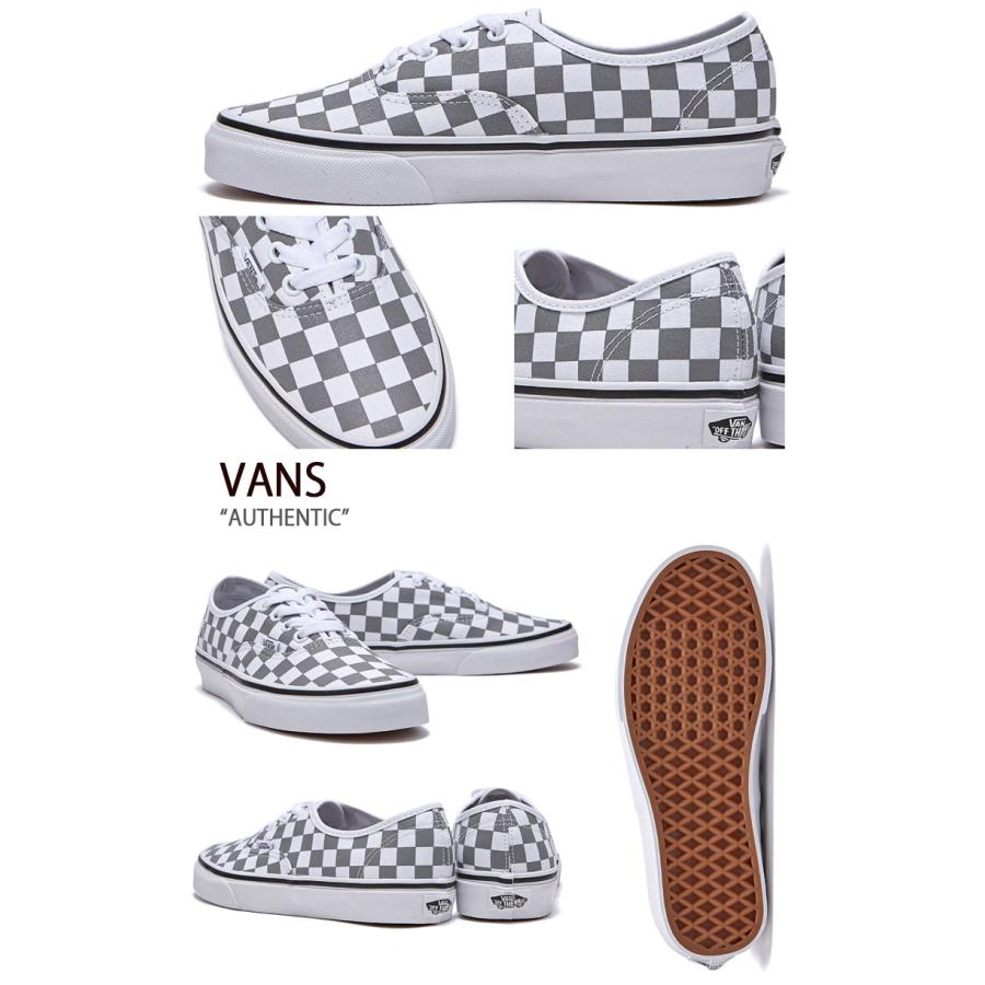 VANS バンズ スニーカー AUTHENTIC VN0A5KRDB9J オーセンティック CHECKERBOARD WHITE GREY チェッカーボード ホワイト グレー メンズ レディース 男性用 女性用｜snkrs-aclo｜02