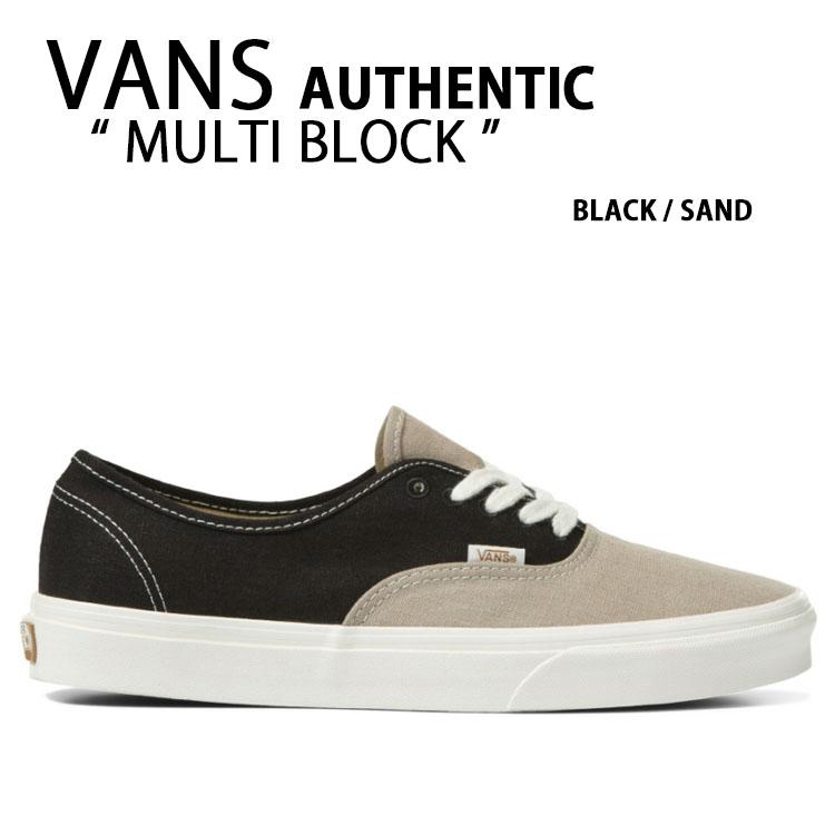 VANS スニーカー AUTHENTIC MULTI BLOCK SAND BLACK VN0A5KS9BLK1 VANS（ヴァンズ） バンズ スニーカー AUTHENTIC MULTI BLOCK SAND