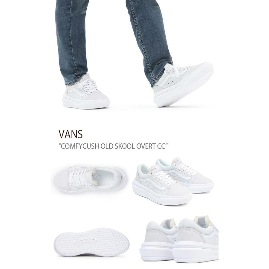 VANS バンズ スニーカー COMFYCUSH OLD SKOOL OVERT CC LIGHT GREY WHITE VN0A7Q5ELGX オールドスクール メンズ レディース 男性用 女性用 男女兼用｜snkrs-aclo｜02