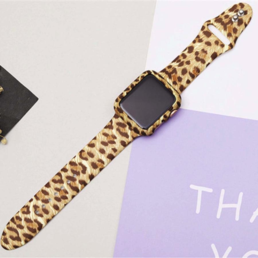 Apple Watch カバー付き 交換バンド 6種 花柄 ヒョウ柄 蝶柄 など 310ap Sno 通販 Yahoo ショッピング