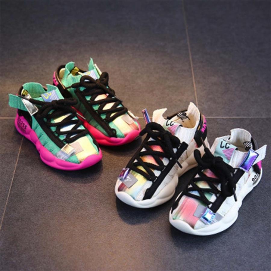 親子コーデにも キッズ 派手スニーカー ダッドスニーカー 376kisn Sno 通販 Yahoo ショッピング