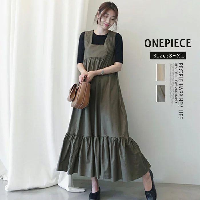 ー品販売 ゆったりワンピ オーバーオール ワンピース レディースサロペット オールインワン 大人ワンピース 夏ワンピース ロングワンピース ゆる ワンピース カジュアル 風鈴 ウィンドウチャイム Color カーキ Www We Job Com