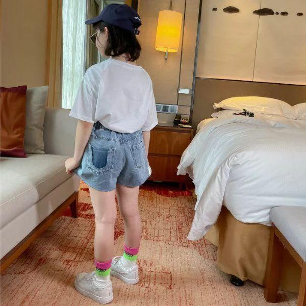 130 ホワイトレモンキャロットオレンジ ロゴ ドロップショルダー 女の子 男の子 Tシャツ 半袖 キッズ 140 韓国こども 衣装 ダンス キッズ 小学生 子供服 160 150 長袖 売れ筋がひ贈り物