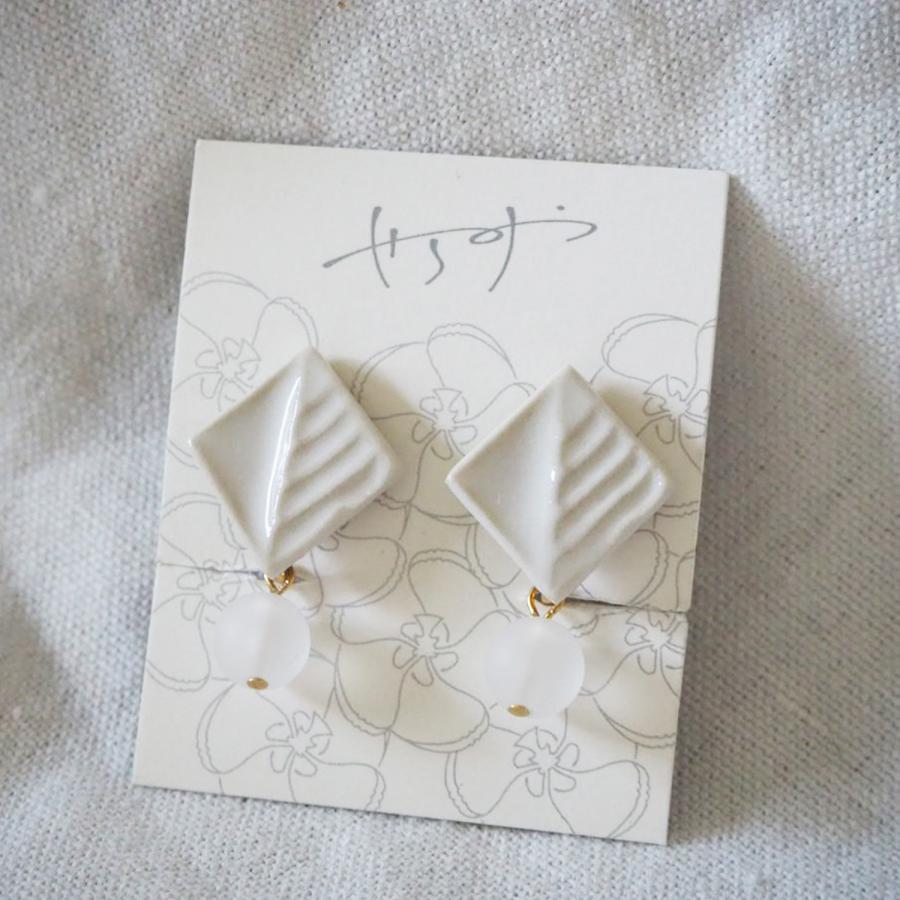 京焼 清水焼 イヤリング せらみ屋 陶器とビーズ 焼き物 和風アクセサリー 着物  和小物 アクセサリー 芙蓉窯 |  | 01