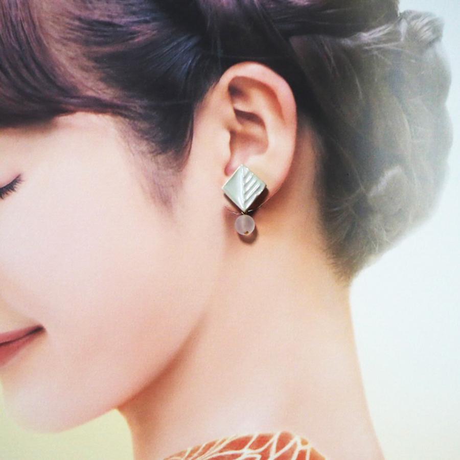 京焼 清水焼 イヤリング せらみ屋 陶器とビーズ 焼き物 和風アクセサリー 着物  和小物 アクセサリー 芙蓉窯 |  | 02