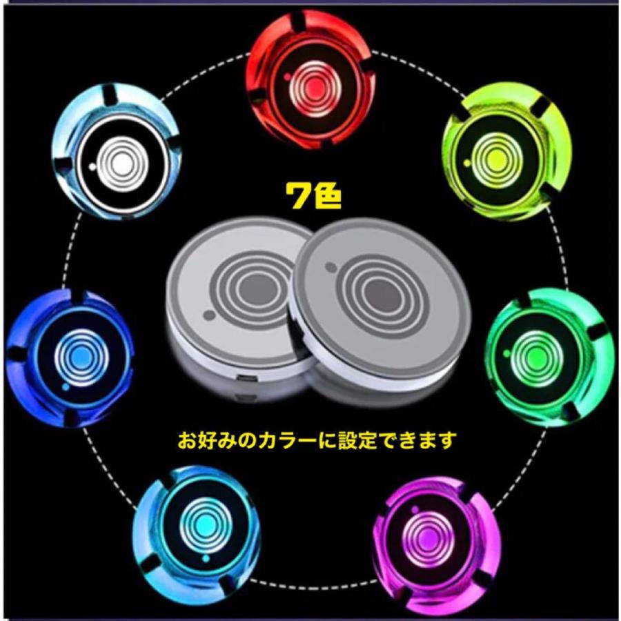 LED コースター 2個セット スパイダーマン ドリンクホルダー 車内