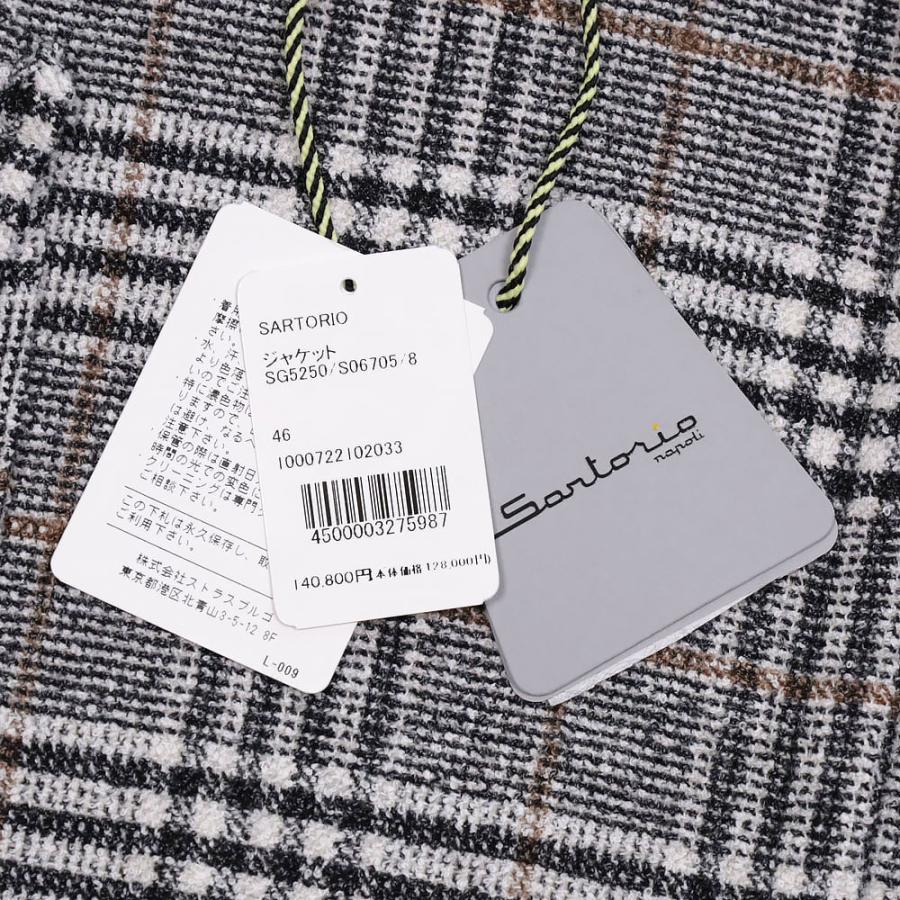 Sartorio サルトリオ IZG 3Bジャケット グレンチェック ウール Sartorio サルトリオ IZG 3Bジャケット グレンチェック ウール