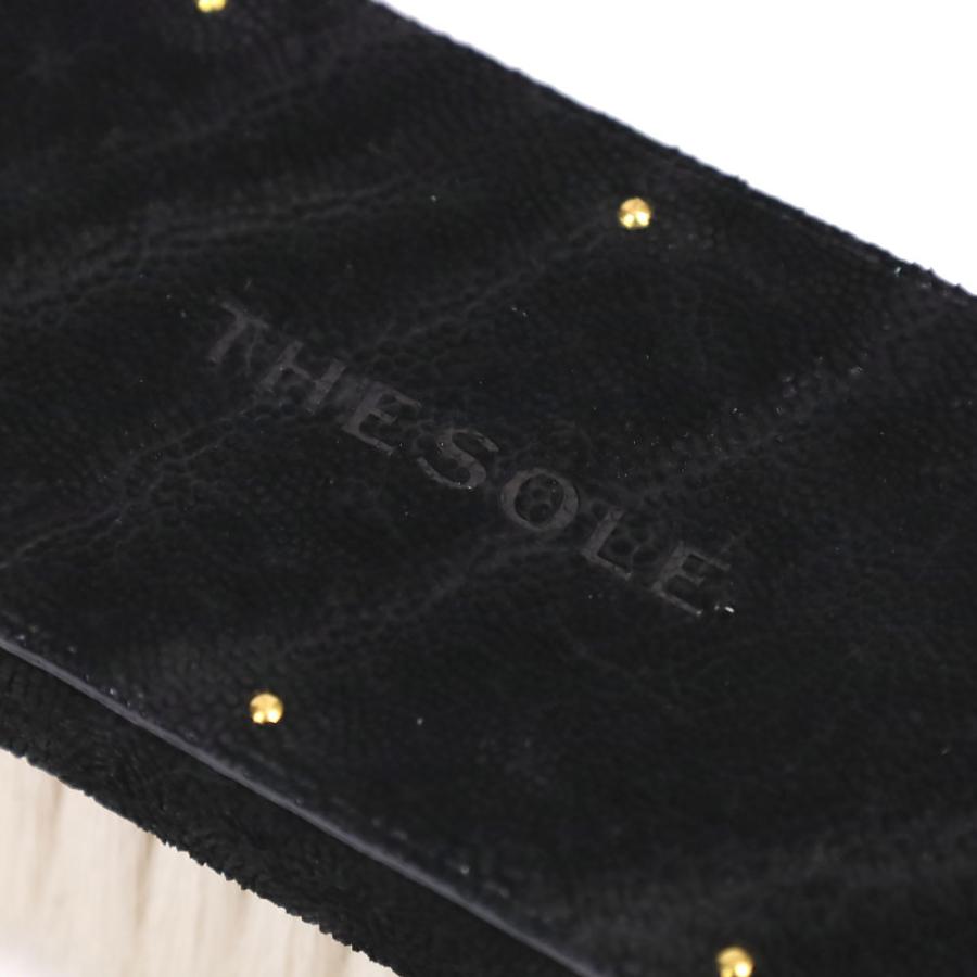 THE SOLE ザソール 山羊毛 ブラシ 象革 エレファント 本革 メンズ 