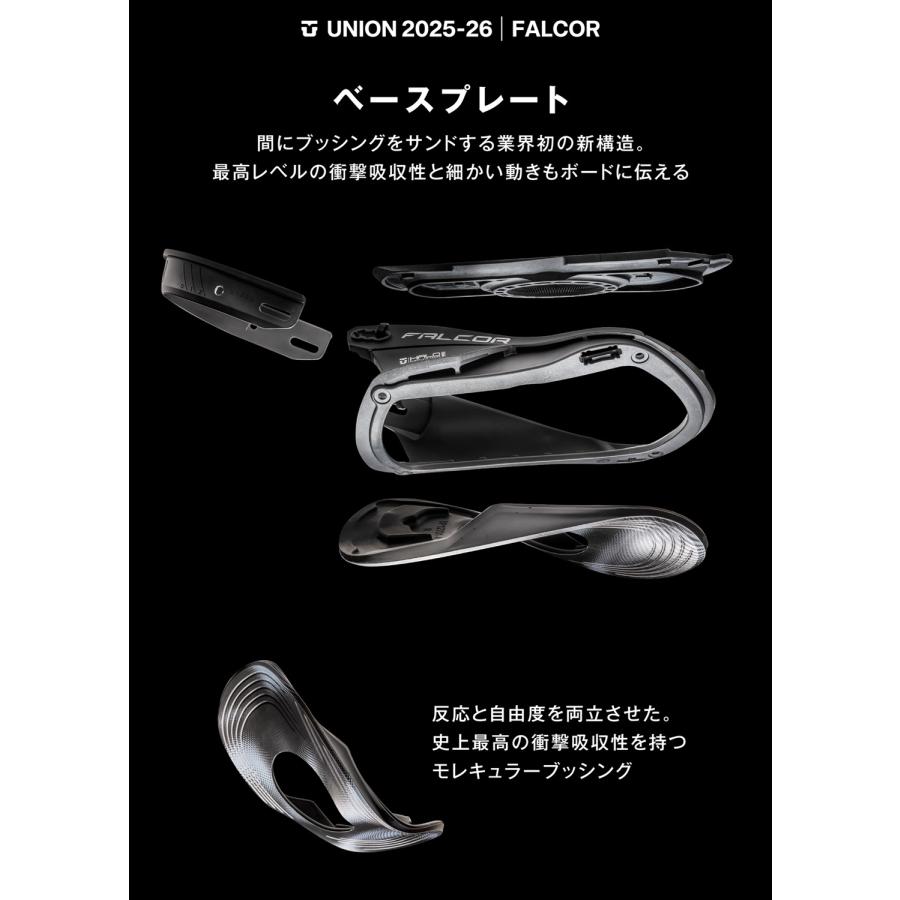 スノボ ビンディング FALCOR BLACK 25/26 UNION BINDING COMPANY 早期