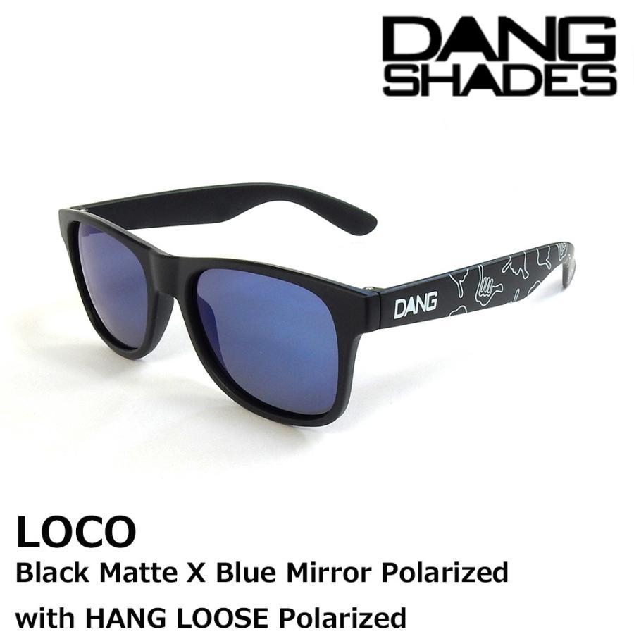 Dang Shades 正規品 ダンシェイディーズ Loco Black Matte X Blue Mirror Polarized With Hang Loose Polarized サングラス 偏光レンズ ロコ Vidg Snow5 通販 Yahoo ショッピング