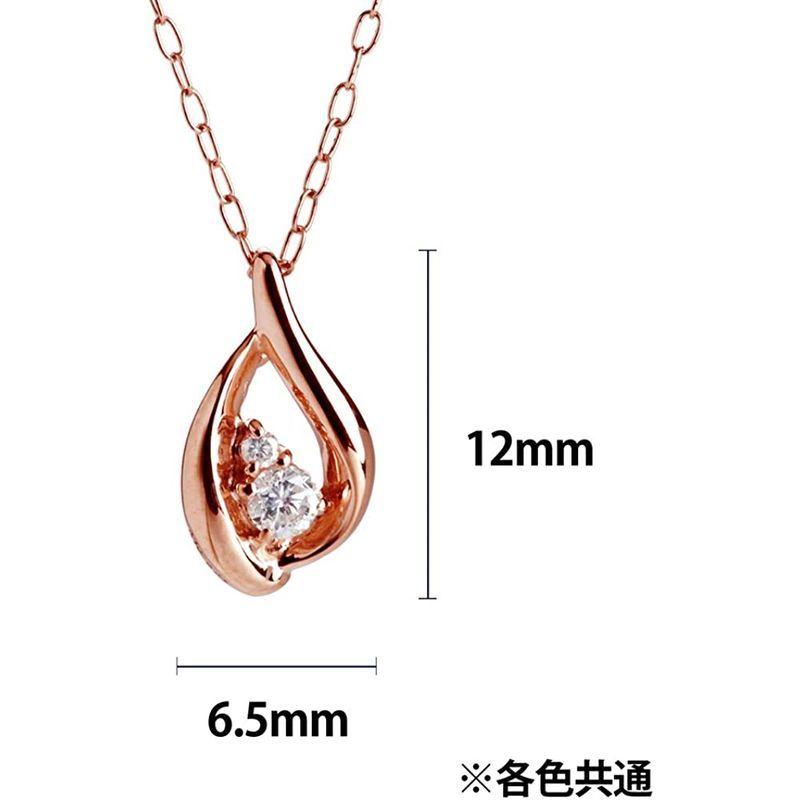 [即日発送] キャーロ ディ ディアマンテ CHIARO DI DIAMANTE K10ピンクゴールド×ダイヤモンド ティアドロップ(雫型)ペンダントネッ 【I2303427913】(13984円)