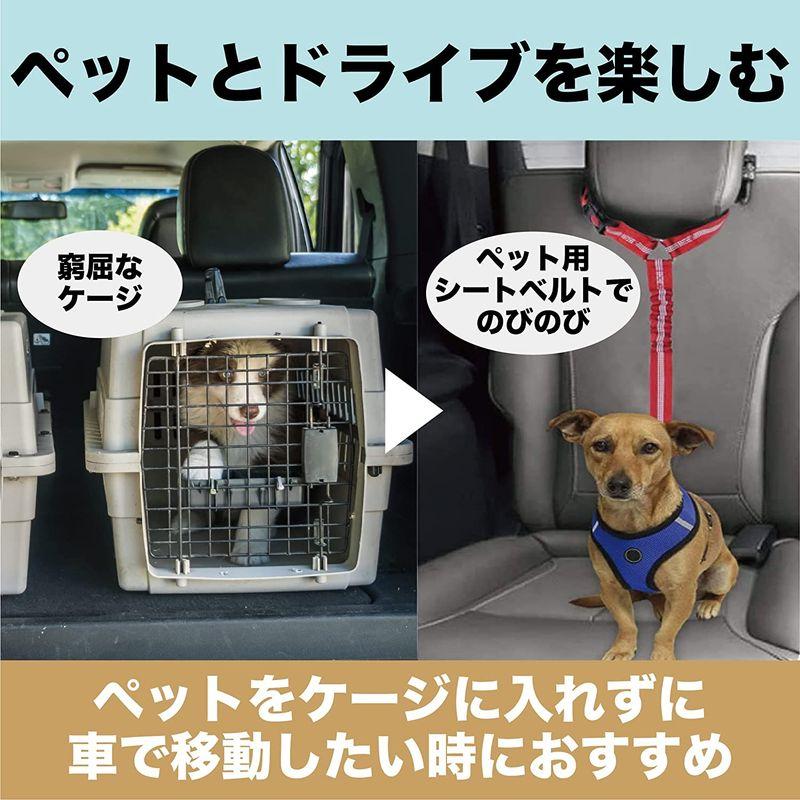 新生活 犬 猫 ペット シートベルト ドライブ お出かけ 車 リード ゲージ 黒 シートベルト ペット レッド 犬 猫 ドライブ 車 リード ゲージ