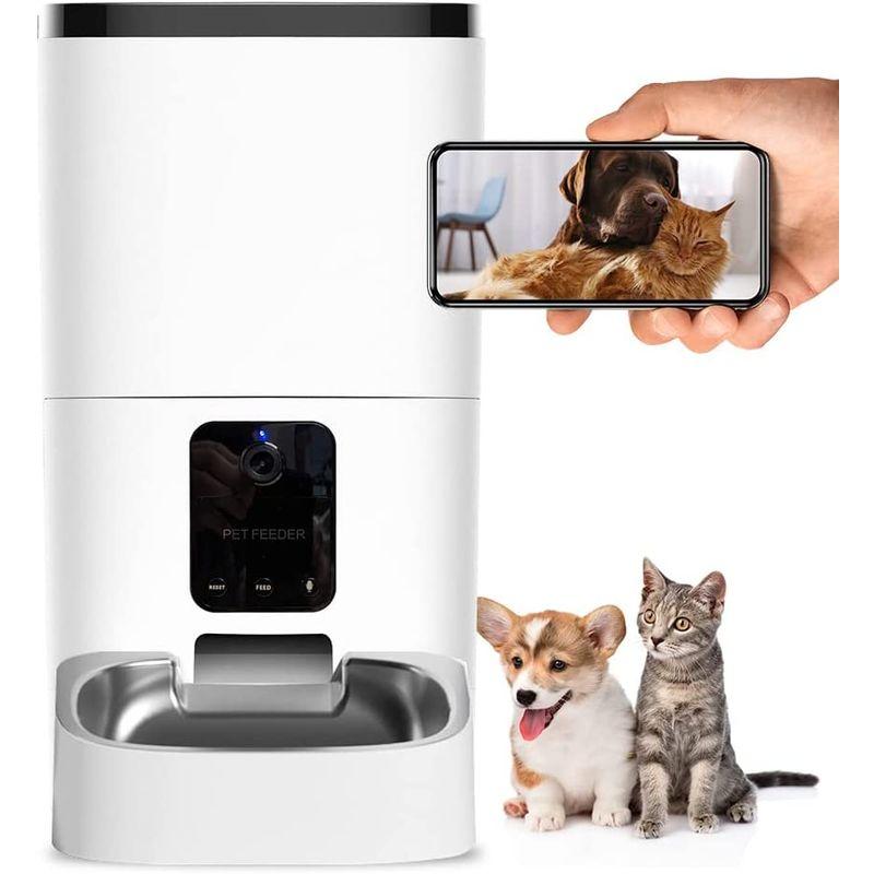 最大89％オフ！最大89％オフ！ブリシア カメラ付き自動給餌器 猫 犬 自動餌やり機 6L大容量 アプリで1日8回まで Wifi ペットカメラ 録音可  水洗い可能 オリジナ 食器、餌やり、水やり用品