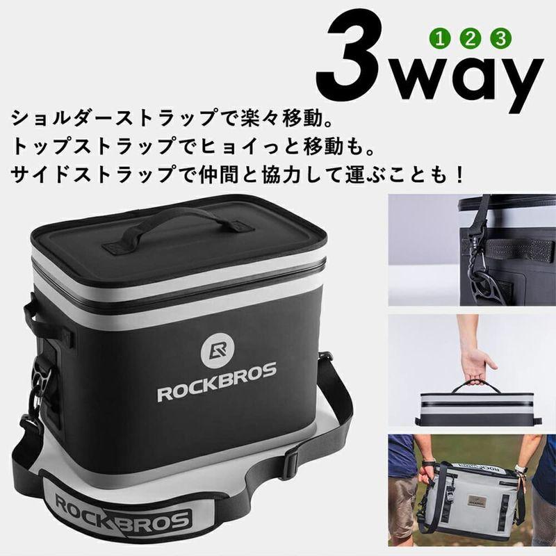 新品未使用！ ROCKBROS(ロックブロス)クーラーボックス ソフト 保冷力48時間 最強 ソフトクーラー 断熱材 大容量18L 保冷バッグ クーラーバ 【2045940783】(12422円)