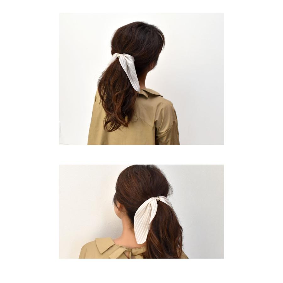 スカーフリボンヘアゴム ストライプ スカーフ リボン ゴム ヘアアクセ ポニー 髪留め 簡単アレンジ ワンポイント ヘアアクセ レディース こなれ ヘアゴム 綺 Hair144 Snowdrop 通販 Yahoo ショッピング