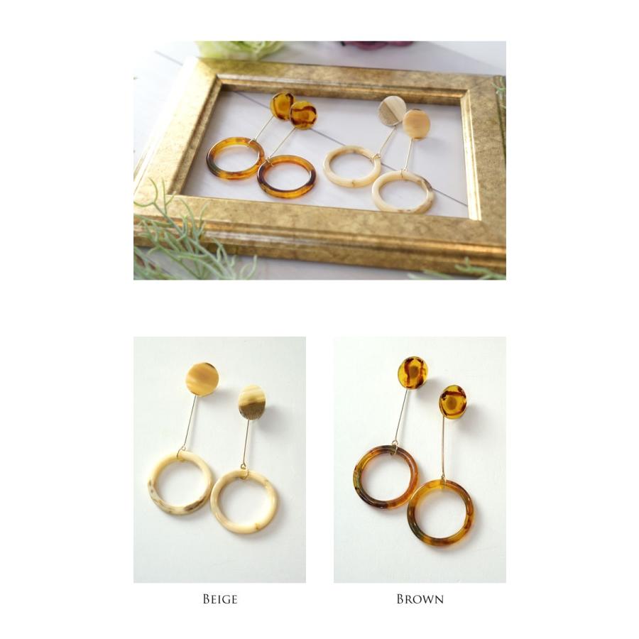 ピアス べっ甲風 大ぶり 揺れる ゆれる 丸い サークル 円形 輪っか ビッグ 揺れるイヤリング アクセサリー アクセ シンプル ゆうパケット対応 P1 74 Snowdrop 通販 Yahoo ショッピング